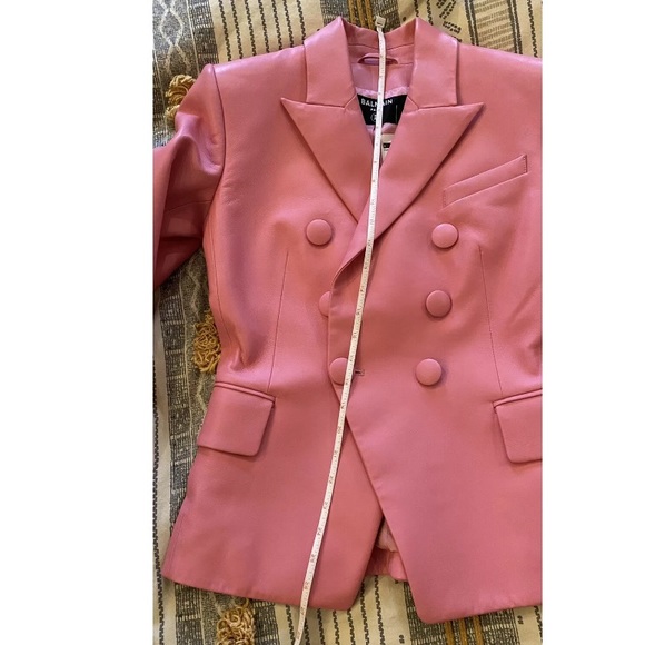 ❤️NWT Authentic Balmain Leather Blazer Size 36-S - Picture 8 of 14